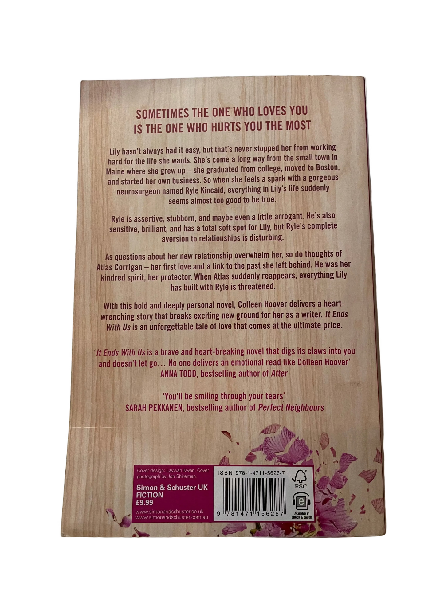 It Ends With Us- Colleen Hoover The Book (Pre-Loved)