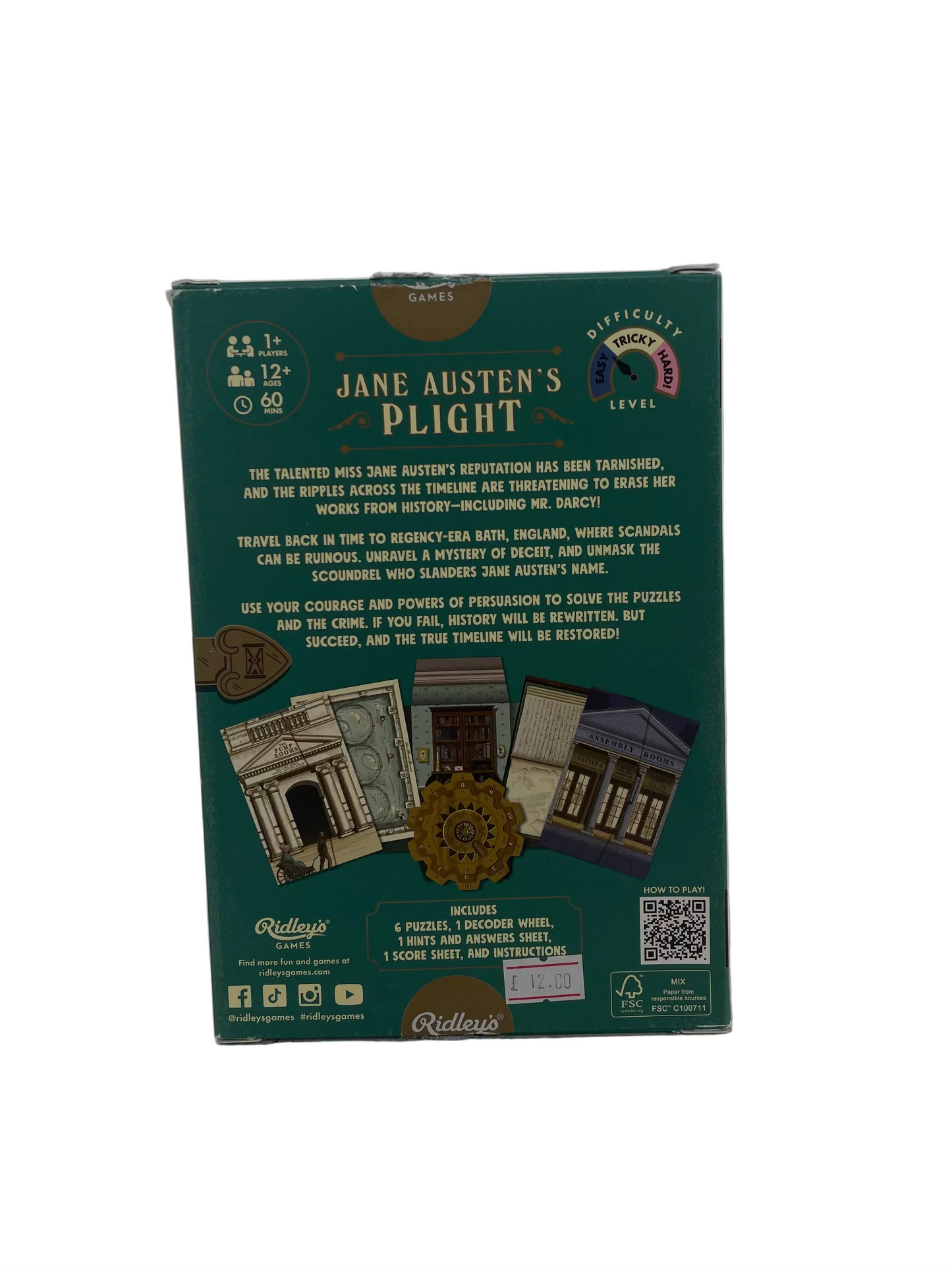 Jane Austen's Plight Escape Room Game (Pre-Loved)