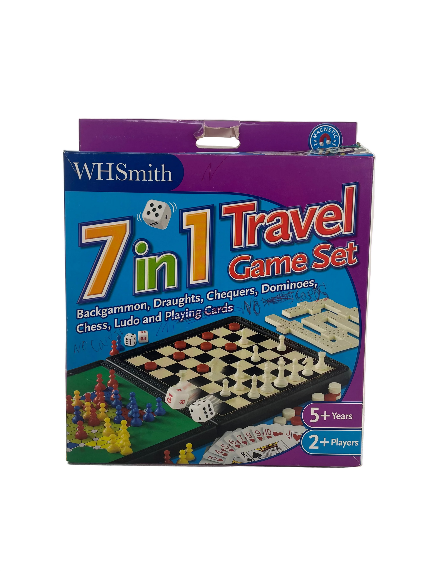 7 In 1 Travel Game Set- No Cards (Pre-Loved)