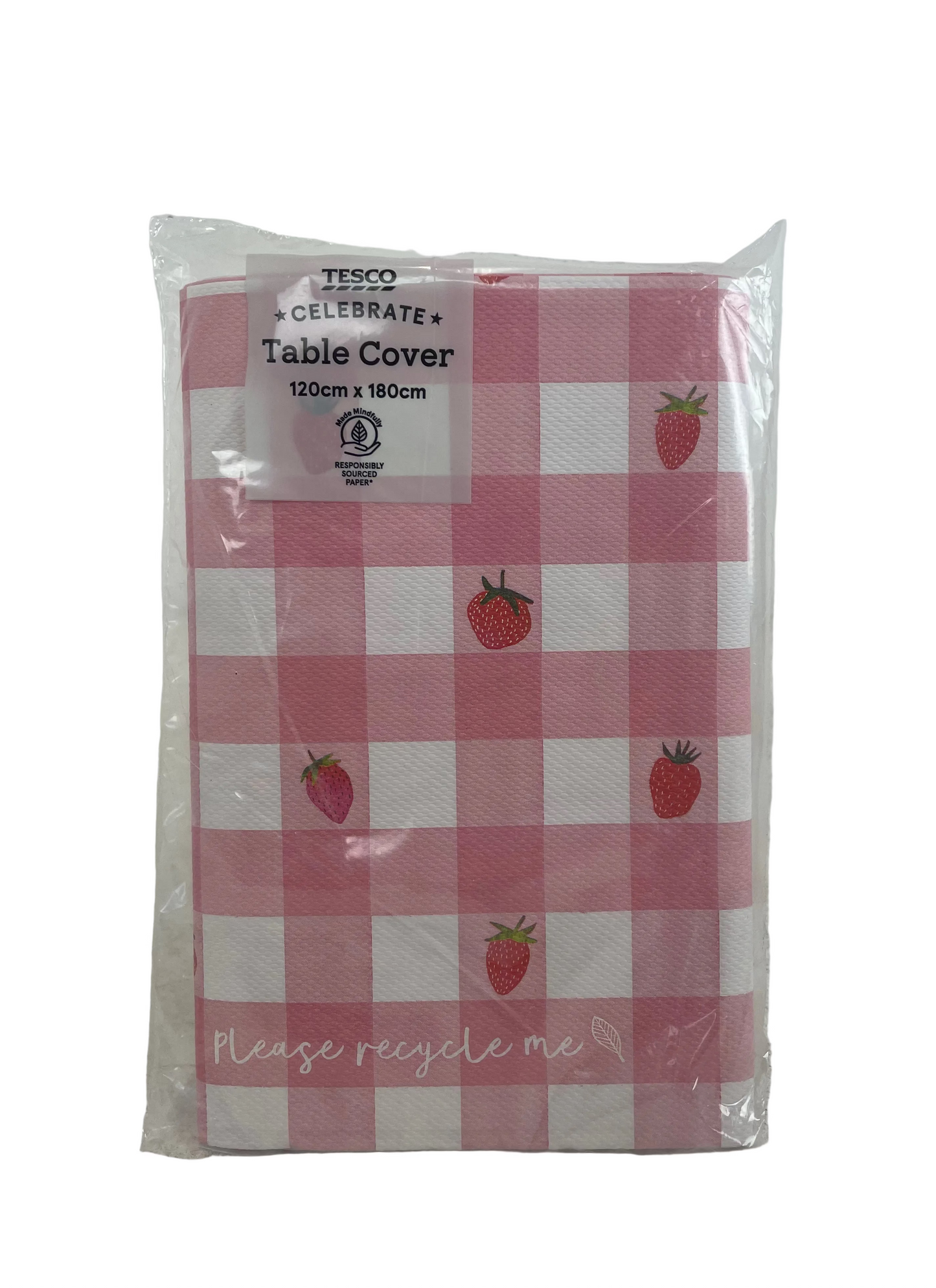 Strawberry Gingham Tablecloth (New)