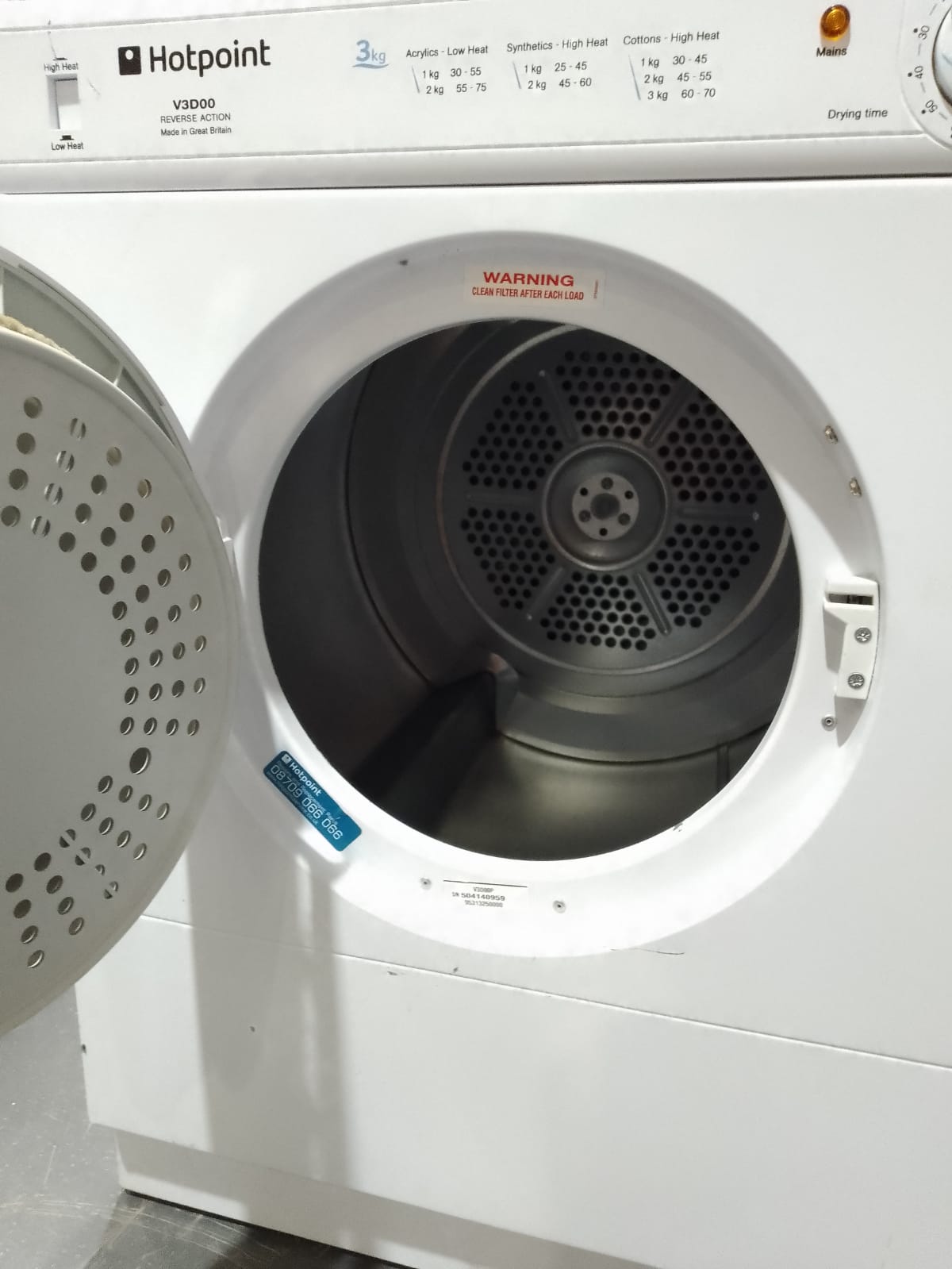 Hotpoint V3D00 3KG Tumble Dryer (Preloved) Renew Greater Manchester