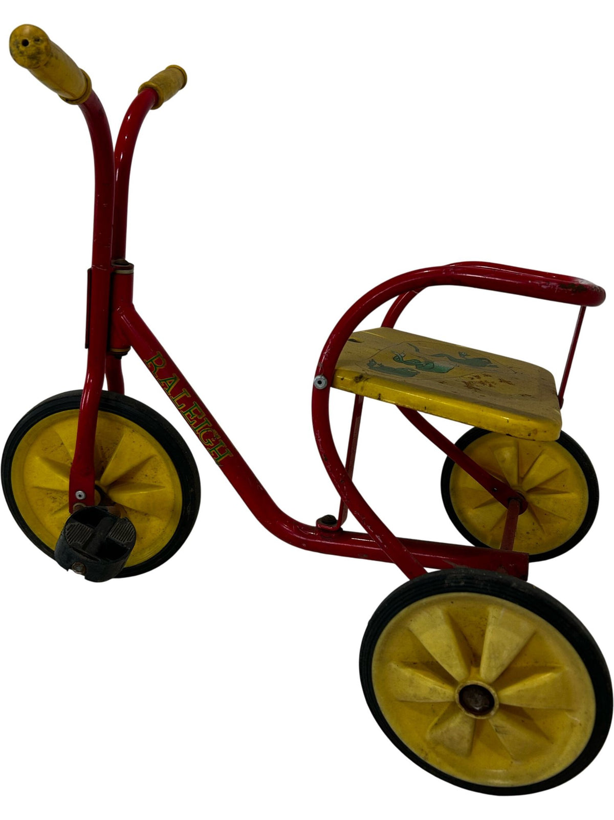 Vintage Raleigh Red Yellow Children's Tricycle Retro Kids Trike (Pre-Loved)