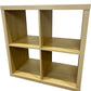 4 Cube Storage Unit Bookcase Shelving Organiser Natural Wood Finish (Pre-Loved)