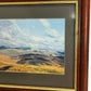 Framed Panoramic Countryside Landscape Scene Wooden Frame Wall Art (Pre-Loved)