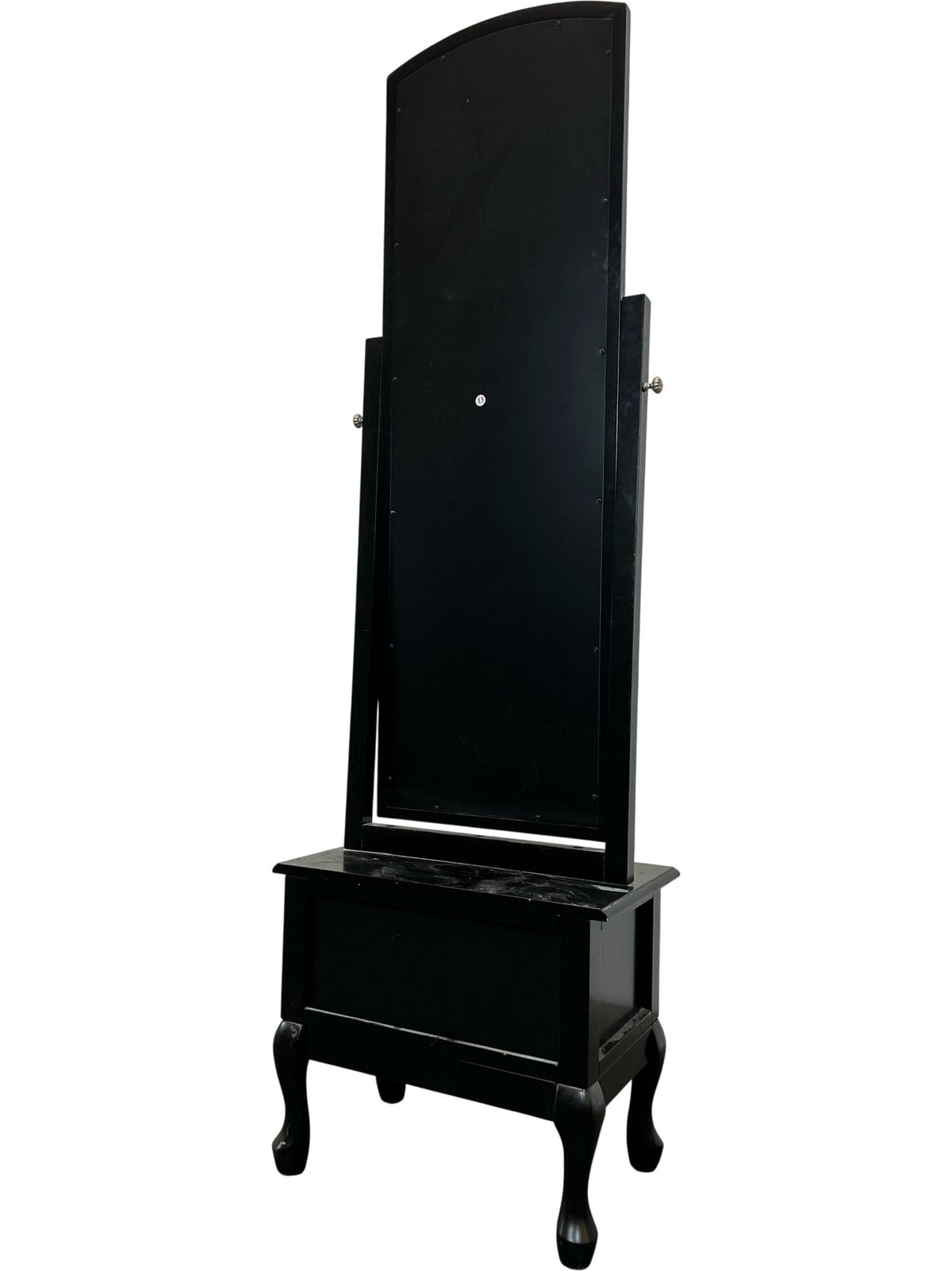 Black Cheval Standing Mirror with Storage Drawer (Pre-Loved)