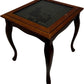 Wooden Coin Display Side Table Glass Top Brown Traditional Style (Pre-Loved)