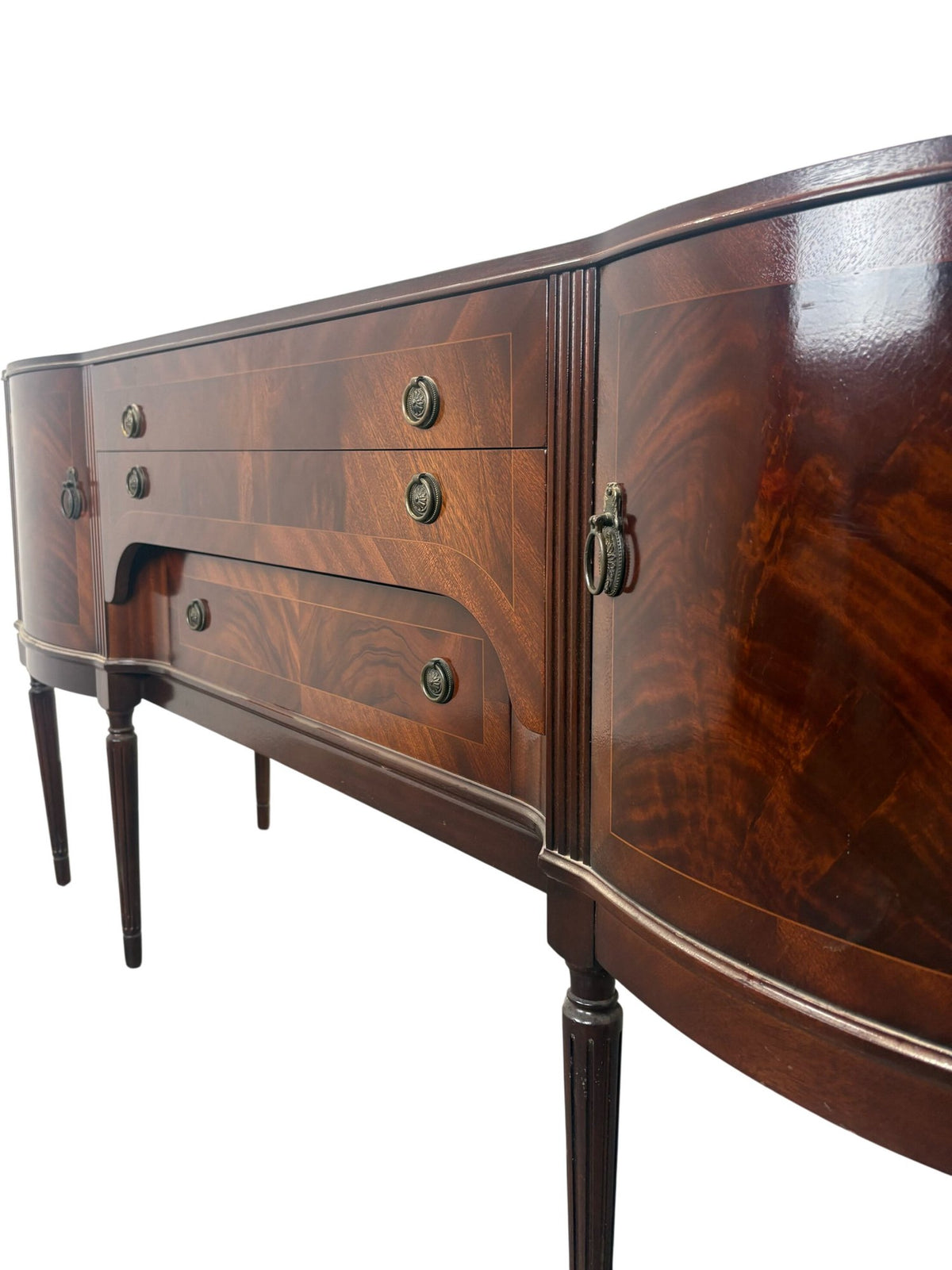 Vintage Mahogany Sideboard With Drawers and Cabinets