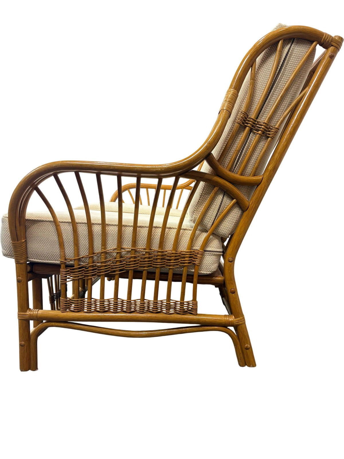 Vintage Bamboo Rattan Conservatory Sofa Two Seater Cane Frame (Pre-Loved)