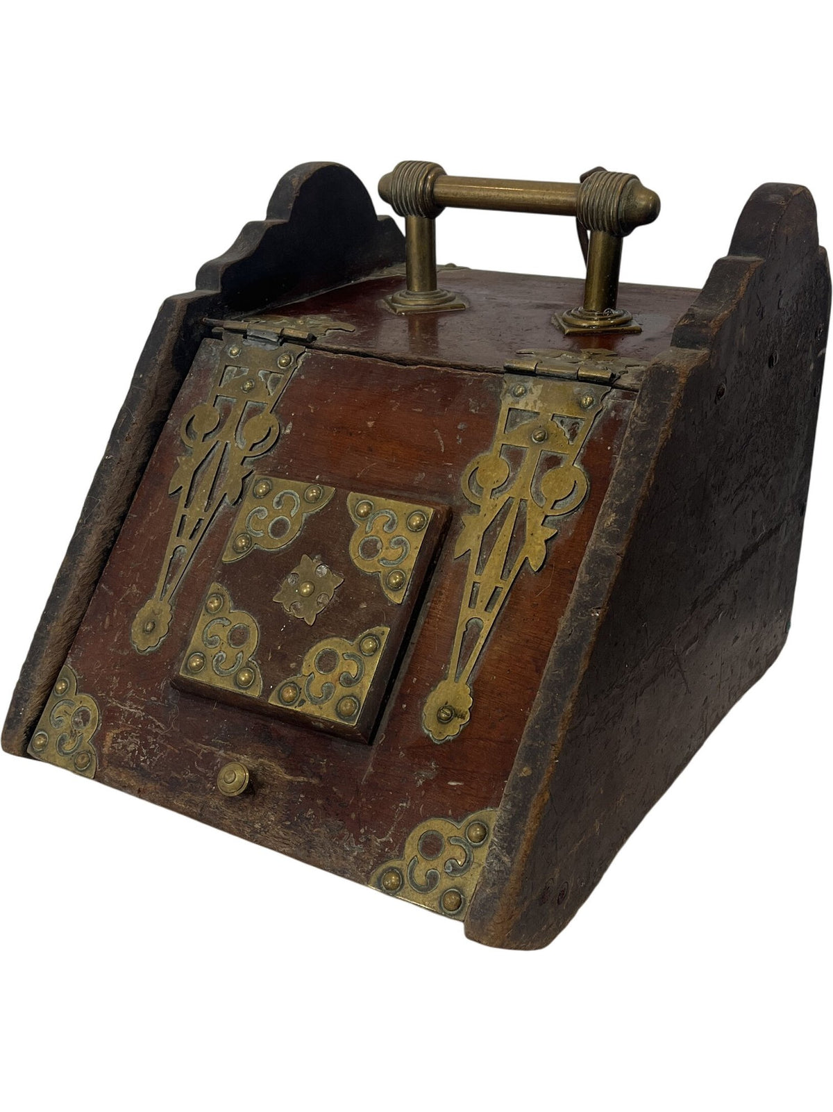 Authentic Antiquity Brass Fireplace Coal Scuttle with Handle (Pre-Loved)