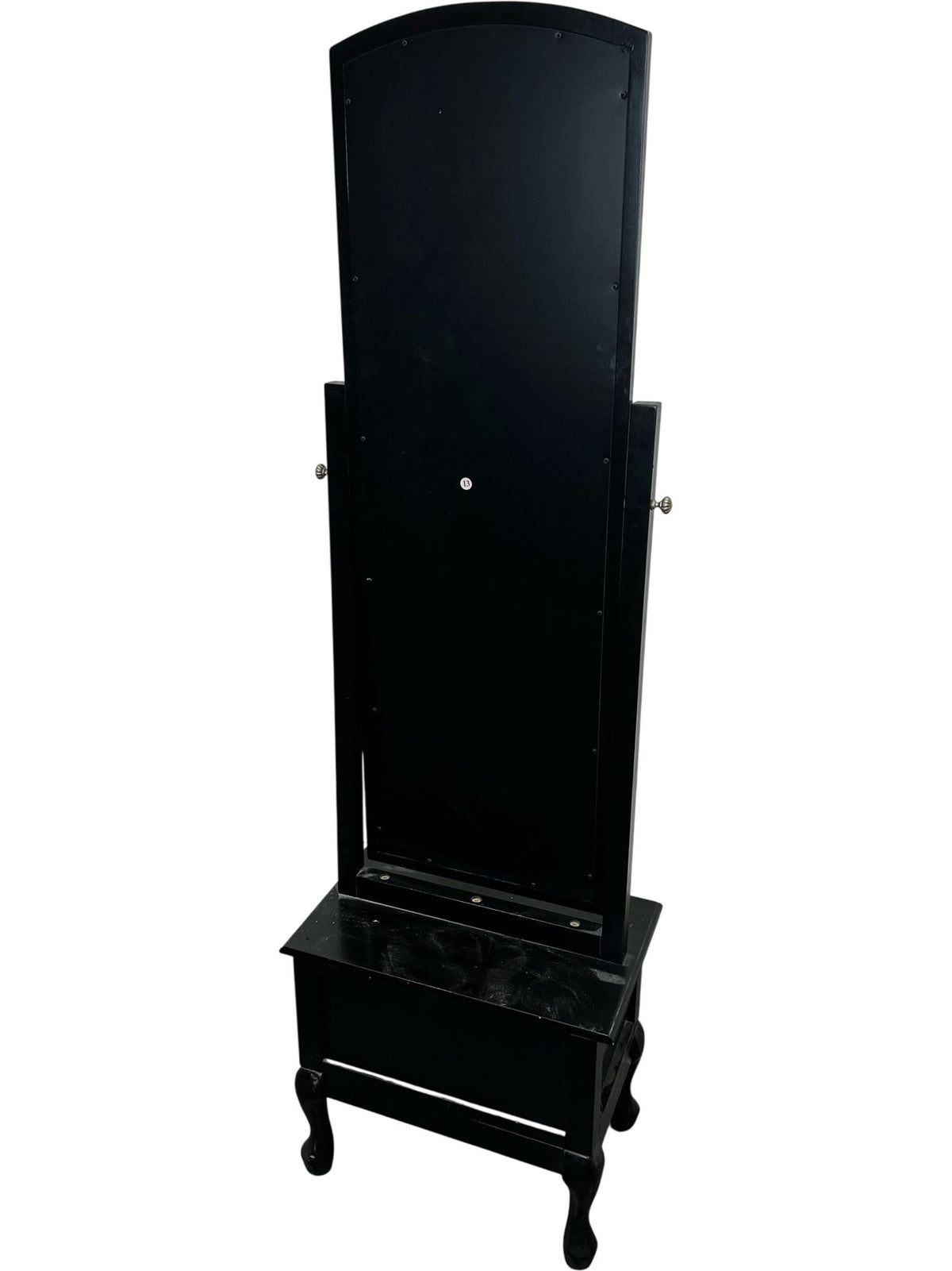 Black Cheval Standing Mirror with Storage Drawer (Pre-Loved)