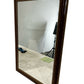 Large Vintage Style Brown Wood Effect Gold Trim Wall Mirror 99cm (Pre-Loved)