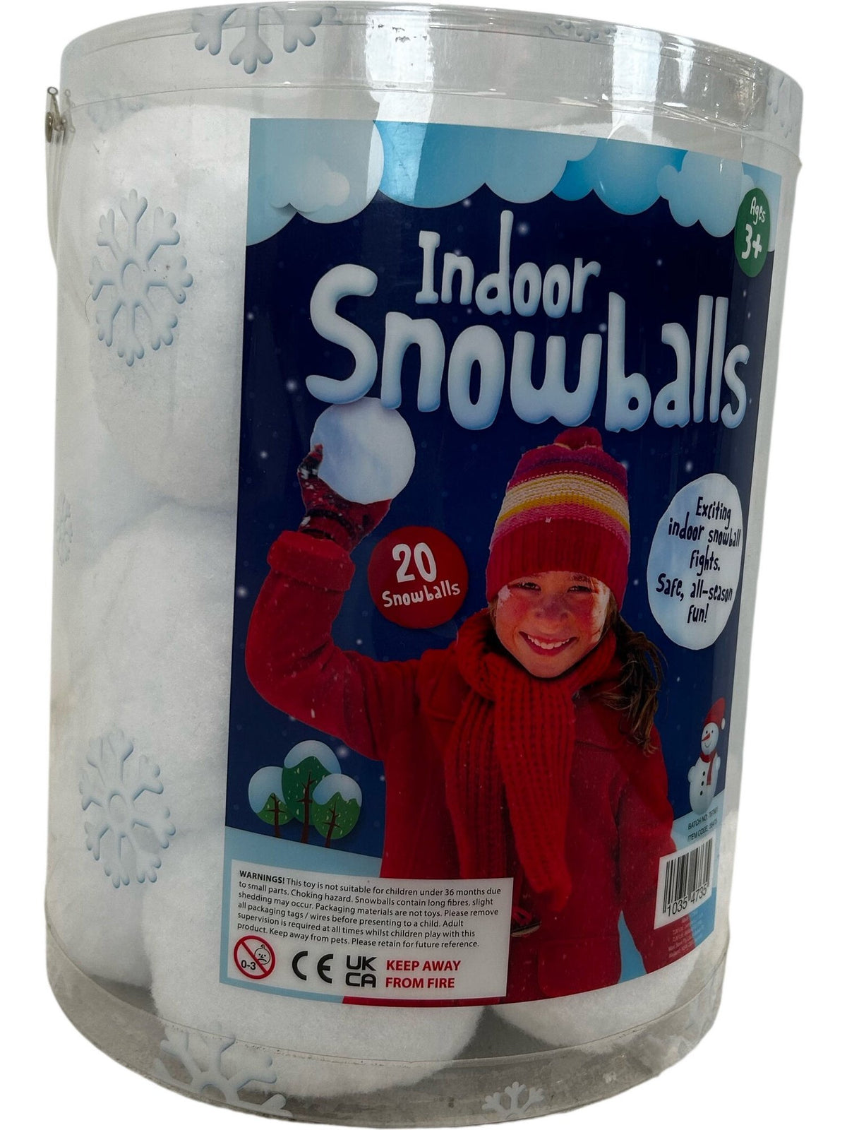20 Pack Soft Indoor Snowballs Christmas Party Game Ages 3+ (Pre-Loved)