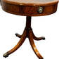 Round Wooden Pedestal Side Table with Drawers & Claw Feet (Pre-Loved)