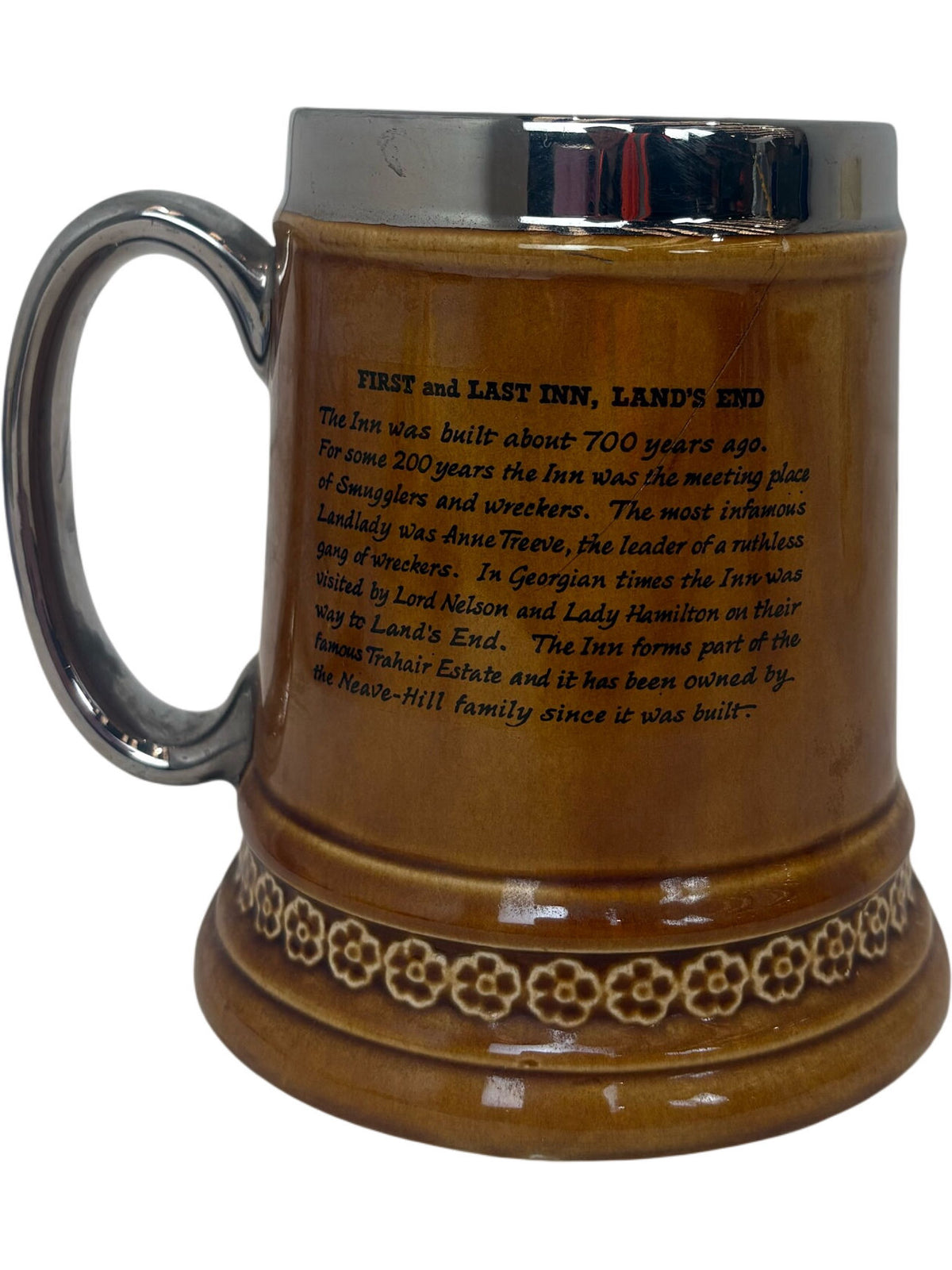 Lands End Ceramic Beer Mug First & Last Inn (Pre-Loved)