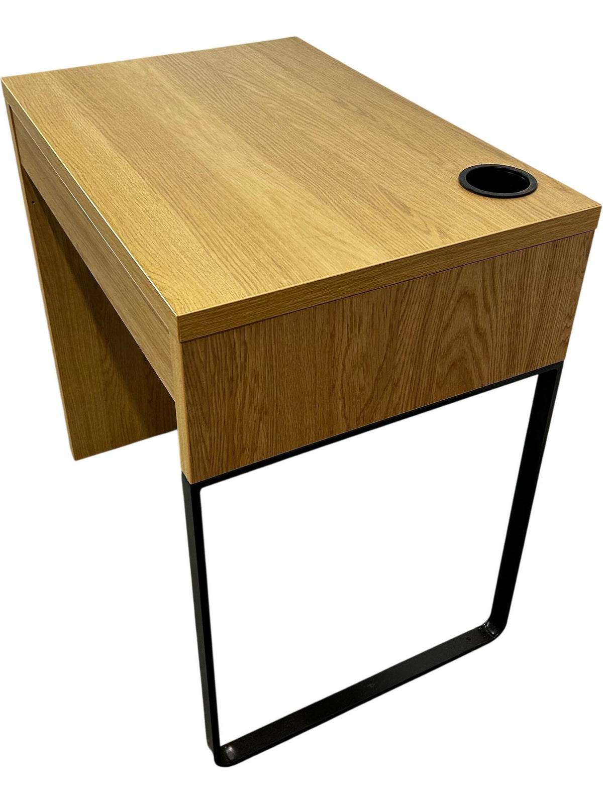 Modern Wooden Office Desk with Black Metal Legs (Pre-Loved)