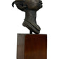 African Style Female Bust Sculpture on Wooden Base 58cm (Pre-Loved)