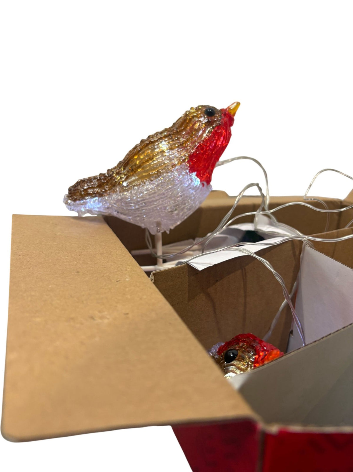 Perfect Christmas Set of 5 Acrylic Robins (Unused)
