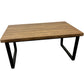 Rectangular Wooden Coffee Table with Black Metal Legs (Pre-Loved)
