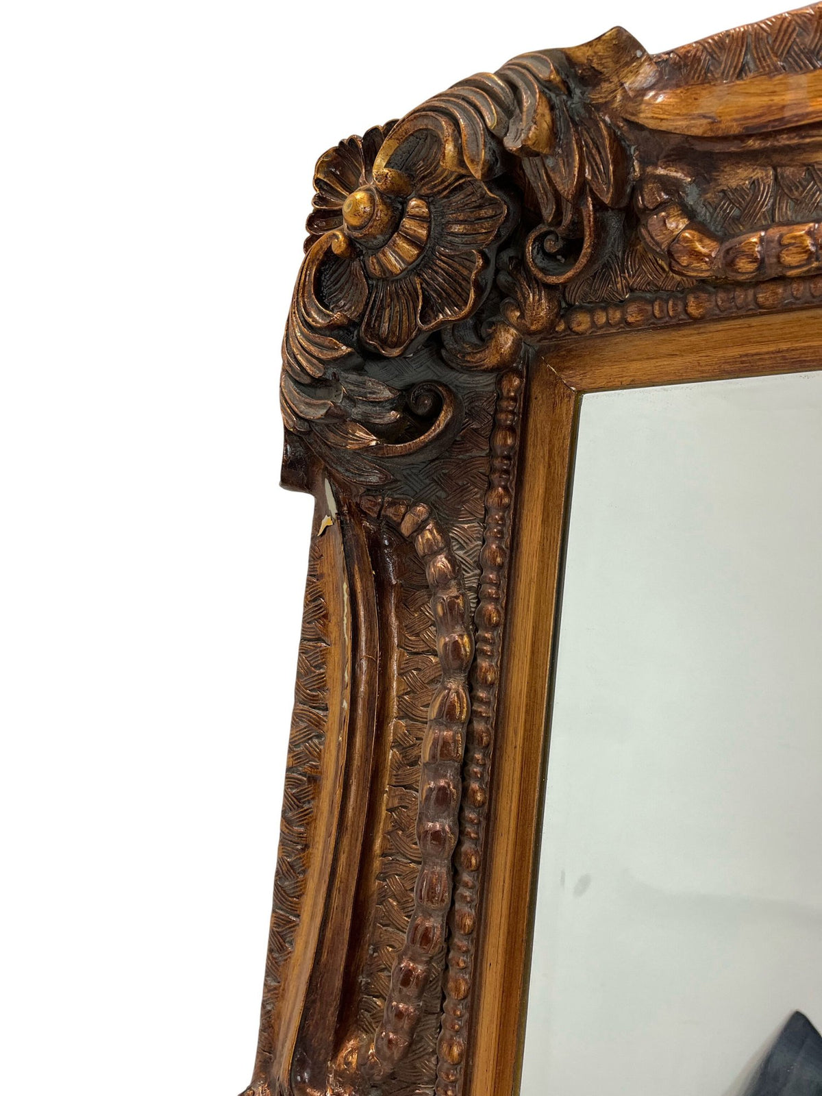 Premier Housewares Large Ornate Wall Mirror Bronze Frame (Pre-Loved)