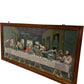 Framed Last Supper Needlepoint Embroidery Religious Wall Art 93.5cm (Pre-Loved)