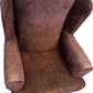Vintage Style Brown Wingback Armchair High Back Wooden Legs (Pre-Loved)