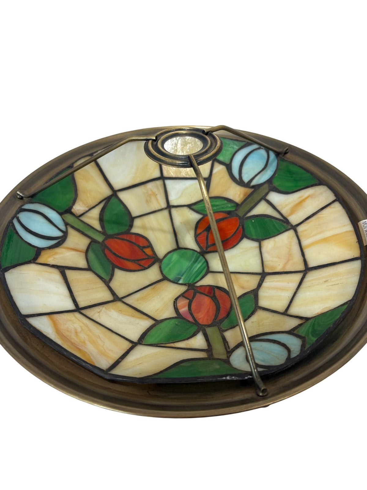 Art Nouveau Stained Glass Lamp Shade Floral Pattern (Pre-Loved)