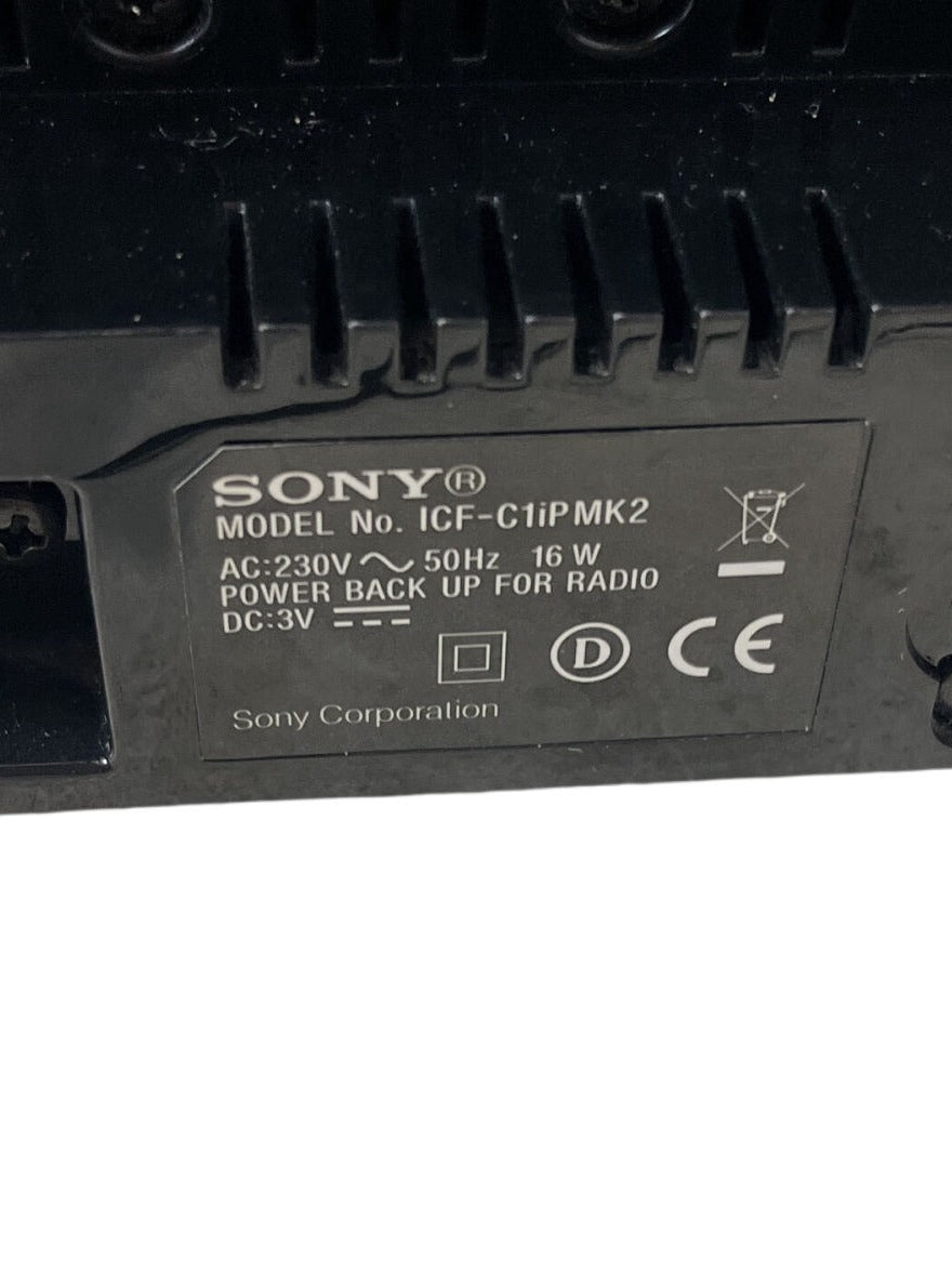 Sony ICF-C1iPMK2 Clock Radio With Alarm AM/FM Speaker Dock (Pre-Loved)