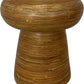 Vintage Style Unique Bamboo Stool Table Round Design Natural Finish (Pre-Loved)