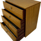4 Drawer Wood Effect Chest Storage Unit on Castors Bedroom Office (Pre-Loved)