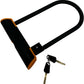 Halfords U-Lock Bike Lock Black Orange with 2 Keys Heavy Duty (Pre-Loved)