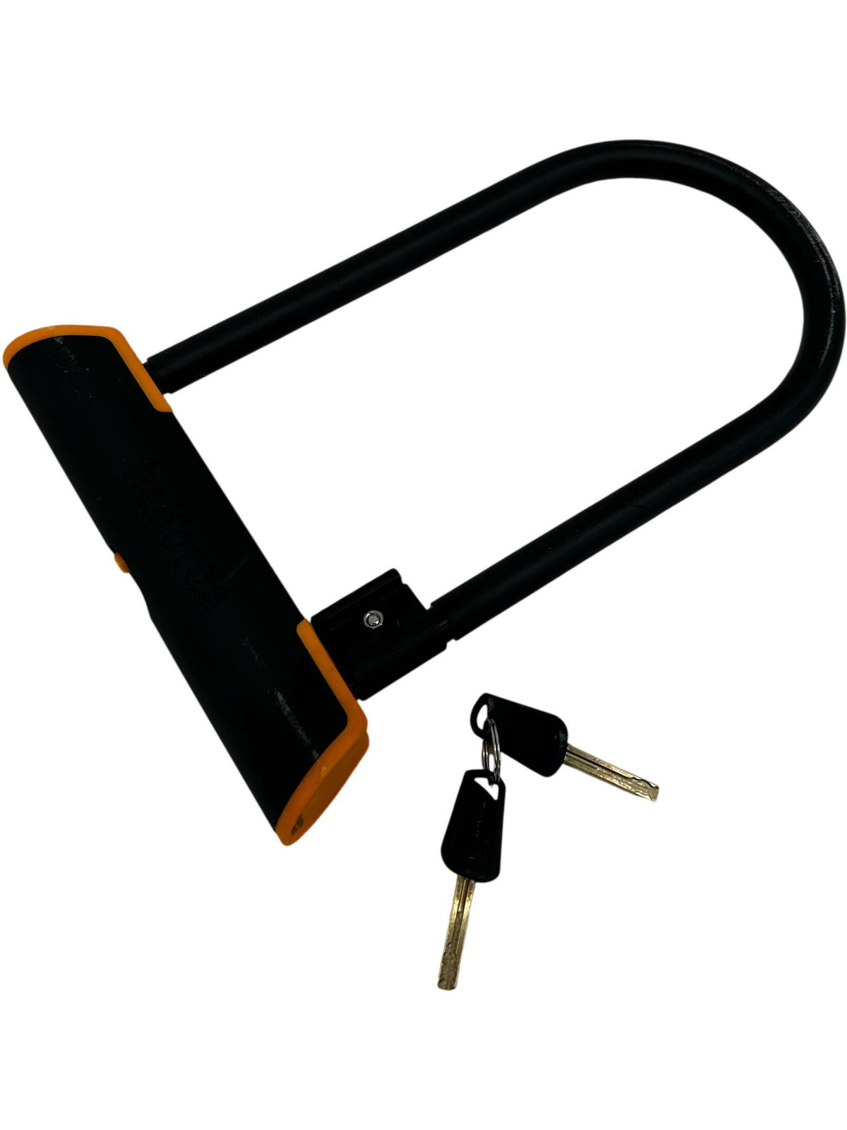 Halfords U-Lock Bike Lock Black Orange with 2 Keys Heavy Duty (Pre-Loved)