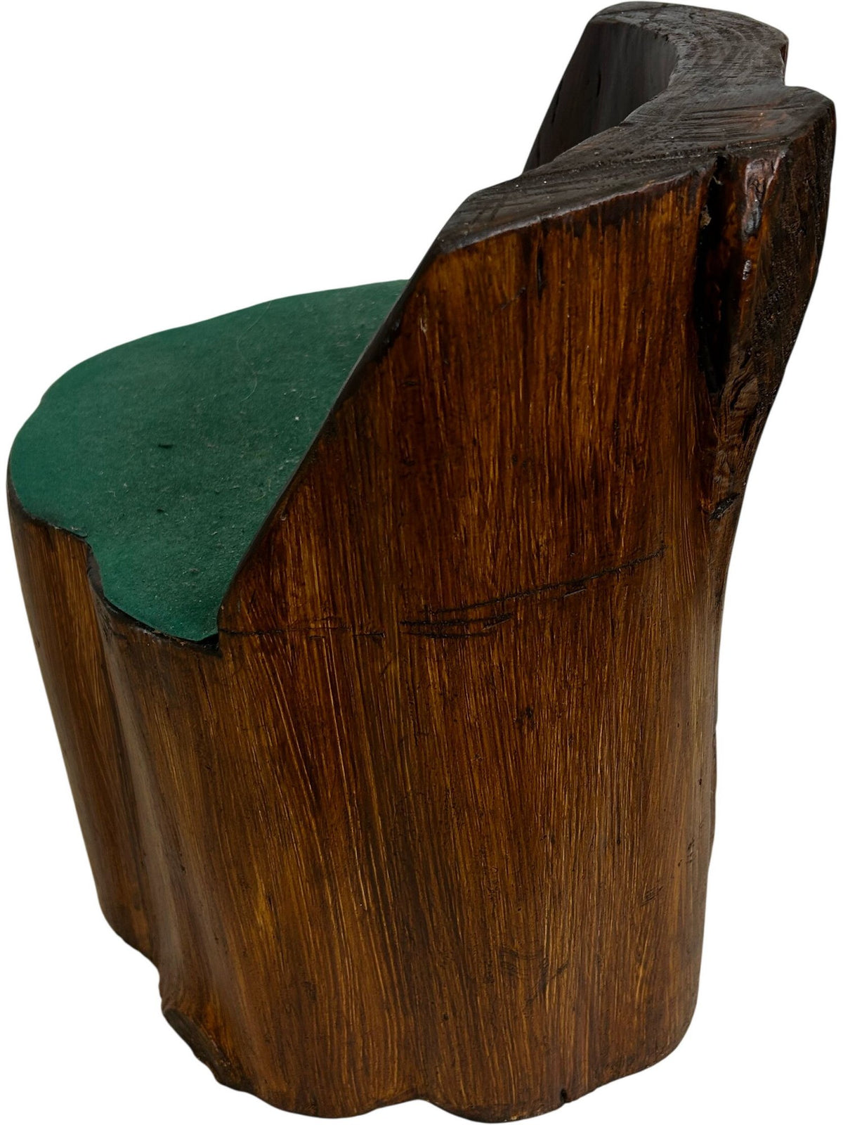 Handcrafted Wooden Chair Green Cushion (Pre-Loved)