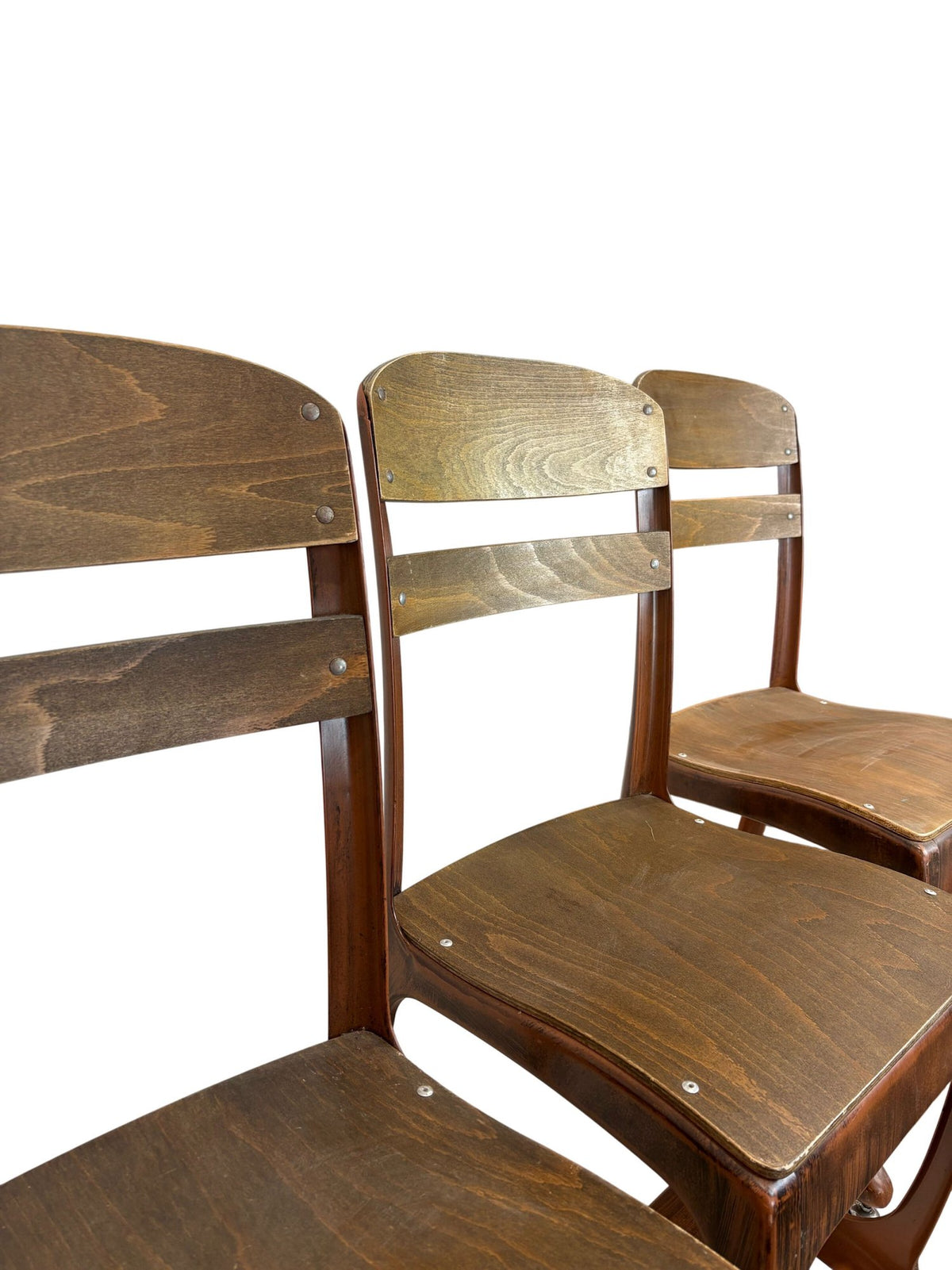Antique Retro 'Envoy' Wooden Dining Chair Set of 4  (Pre-Loved)