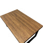 Rectangular Coffee Table Brown Wooden Top Black Metal Frame (Pre-Loved)