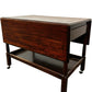 Vintage Drop Leaf Side Table with Drawer, Shelf & Castors (Pre-Loved)