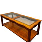 Traditional Glass Top Coffee Table with Lower Shelf (Pre-Loved)