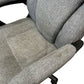 Grey Fabric Executive Office Chair High Back Padded Armrests Swivel (Pre-Loved)