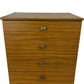 4 Drawer Wood Effect Chest Storage Unit on Castors Bedroom Office (Pre-Loved)