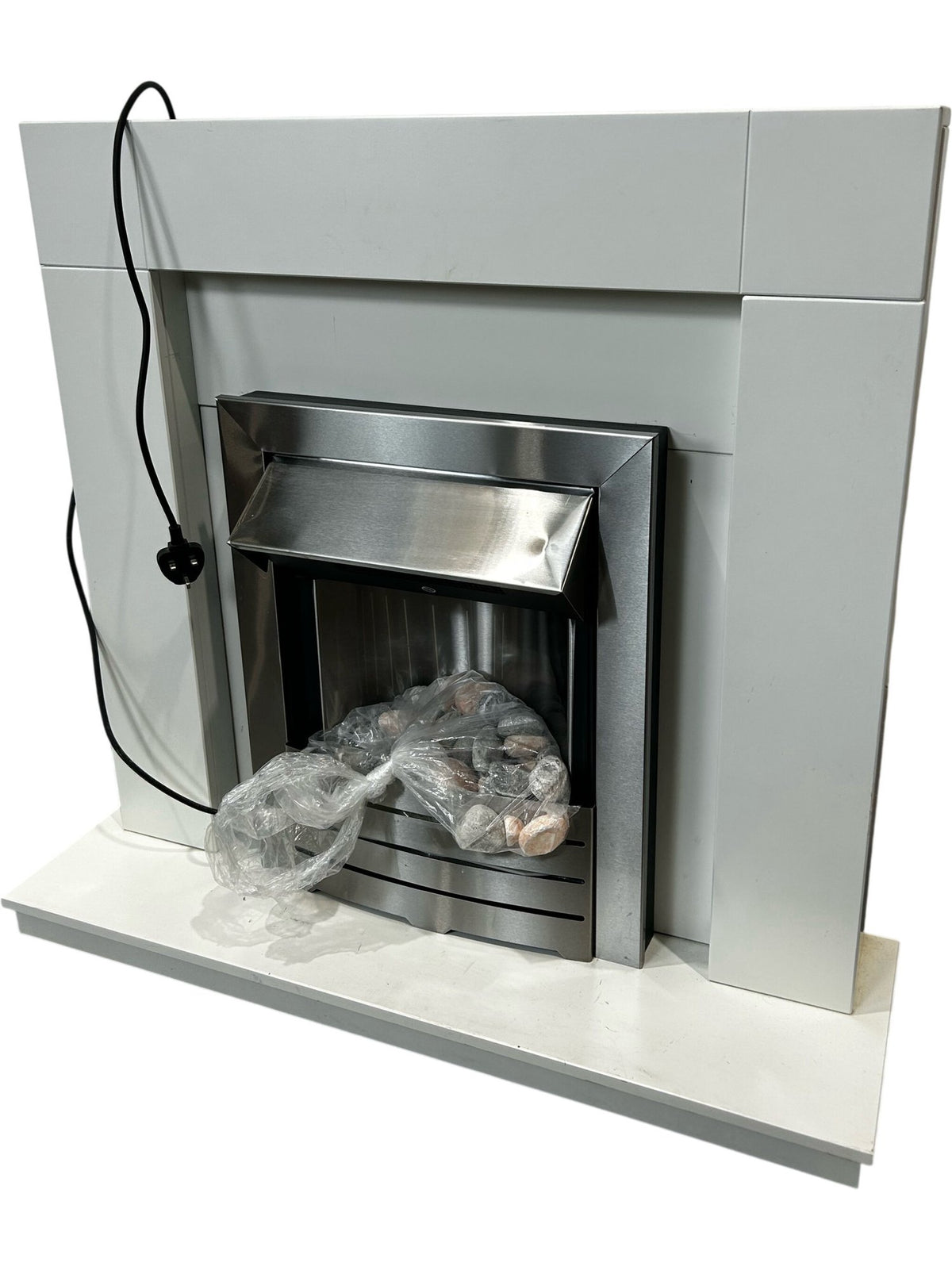 Helios Fire 1038 Electric Fireplace Suite White Surround (Pre-Loved)