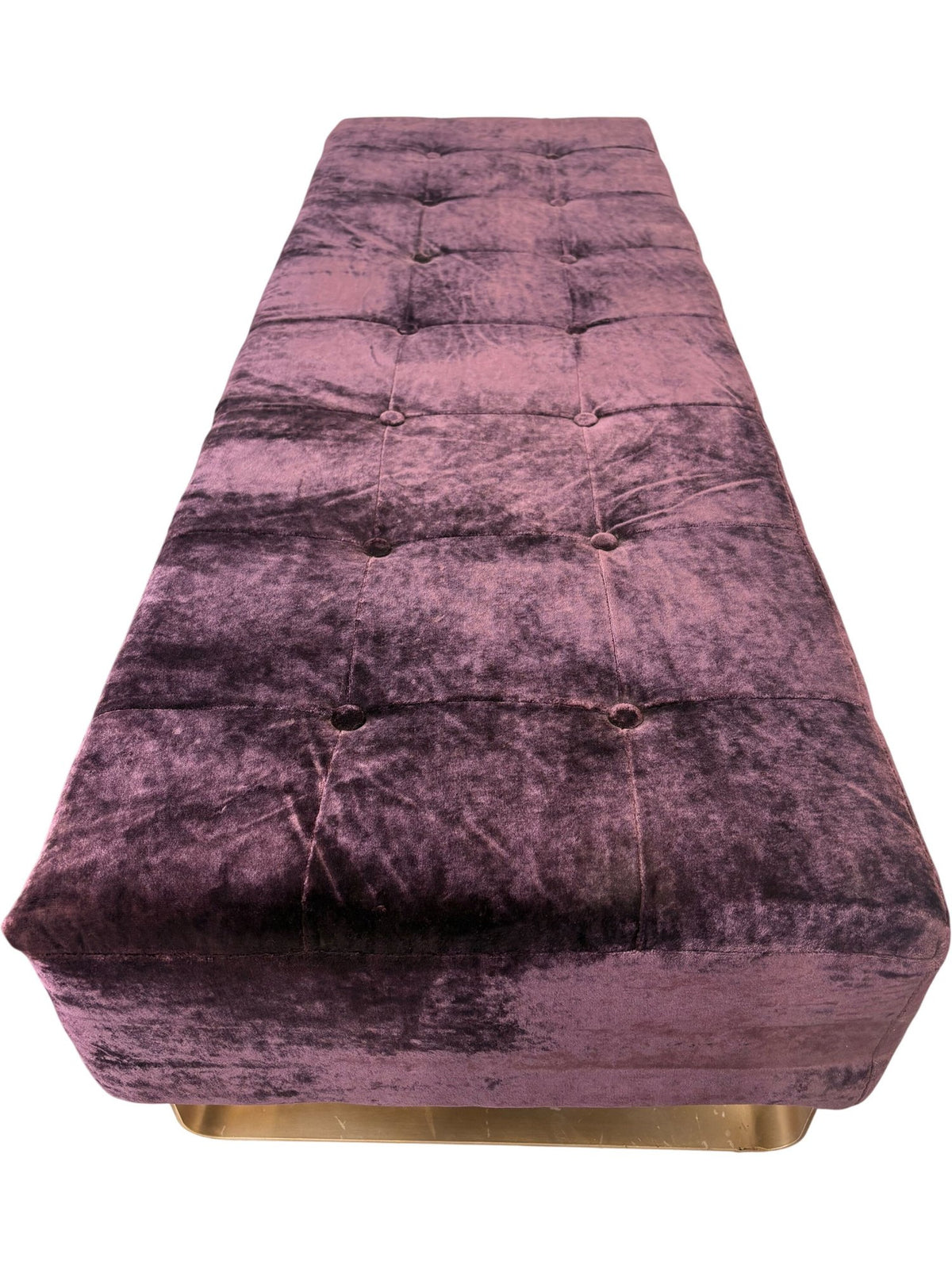 Upholstered Bench Purple Velvet (Pre-Loved)