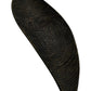 Long Wooden Decorative Bowl Tray Spiral Carved Leaf Shape Black (Pre-Loved)