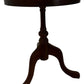 Wooden Round Accent Table with Glass Top (Pre-Loved)