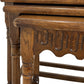 Vintage Nesting Table Set Solid Wood Brown Turned Legs (Pre-Loved)
