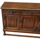 Vintage Wooden Sideboard Cabinet Floral Engraving (Pre-Loved)