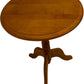Round Wooden Pedestal Side Table Tripod Base Brown Occasional Table (Pre-Loved)