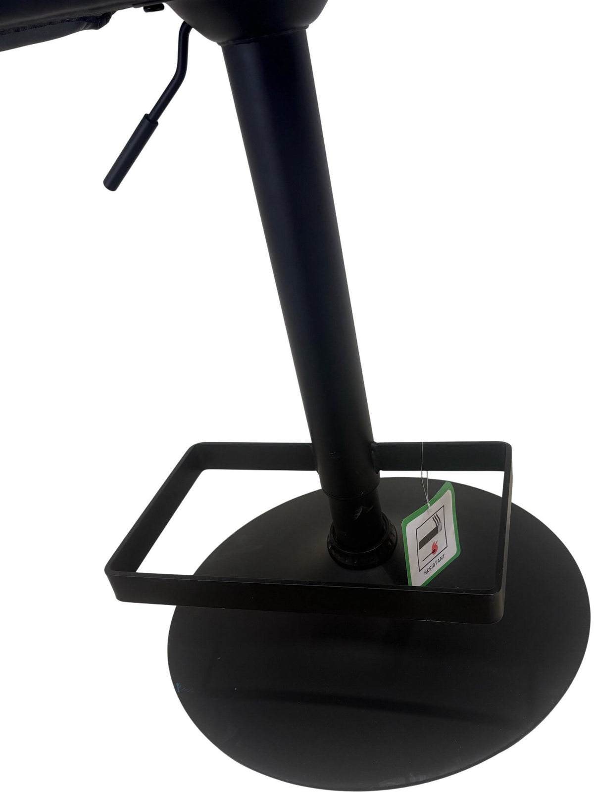 Adjustable Bar Stool Black Faux Leather (Pre-Loved)