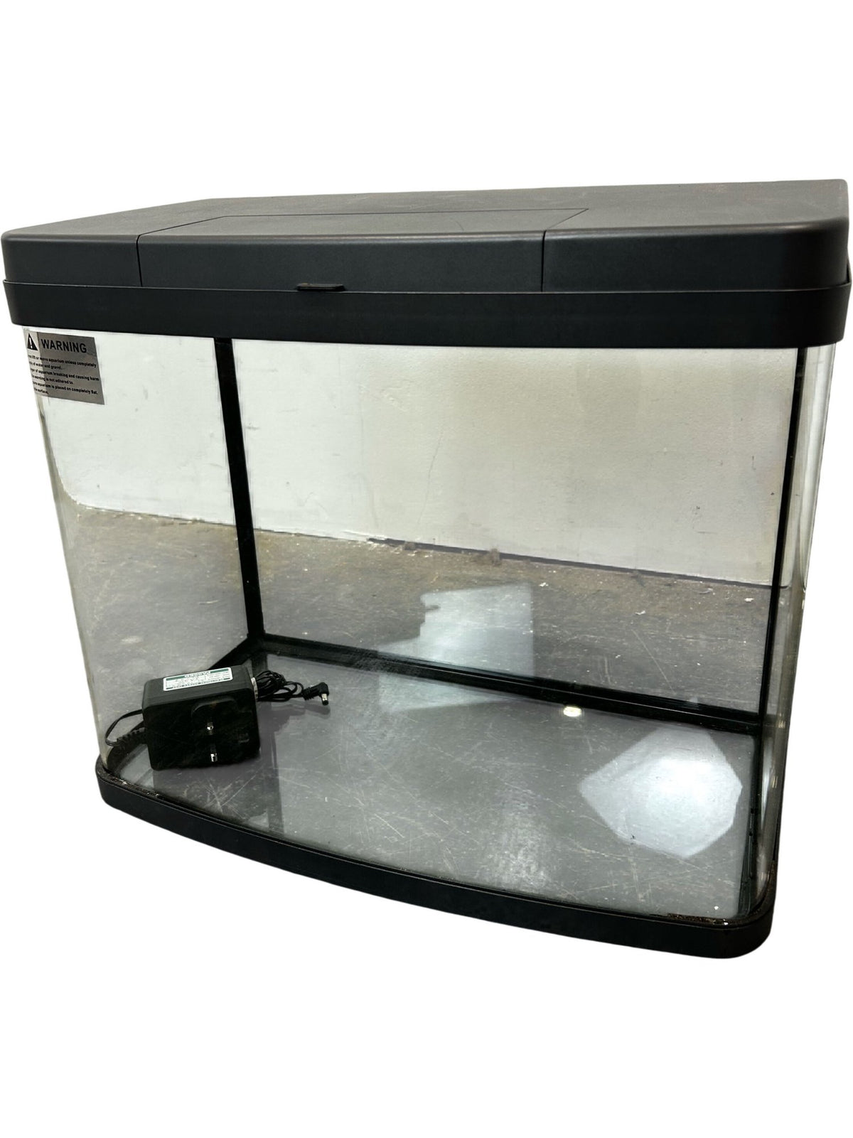 LoveFish Panorama 40L Curved Glass Aquarium Fish Tank with Lid (Pre-Loved)