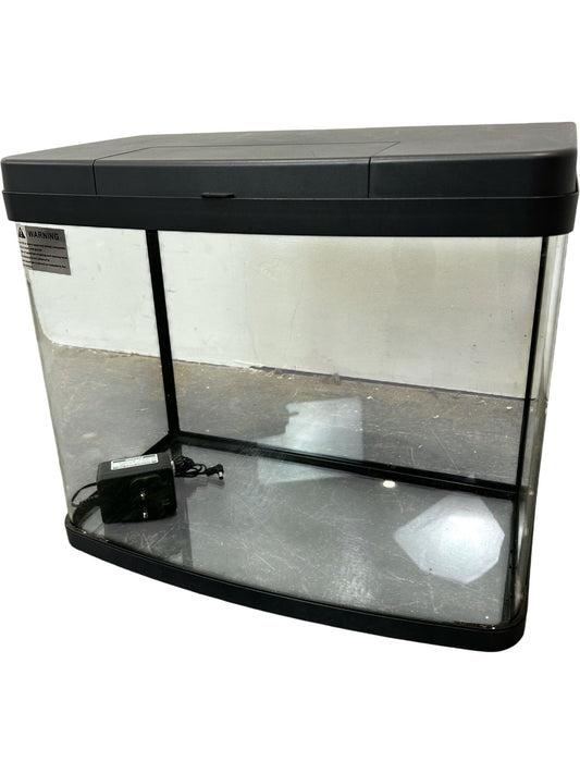 LoveFish Panorama 40L Curved Glass Aquarium Fish Tank with Lid (Pre-Loved)
