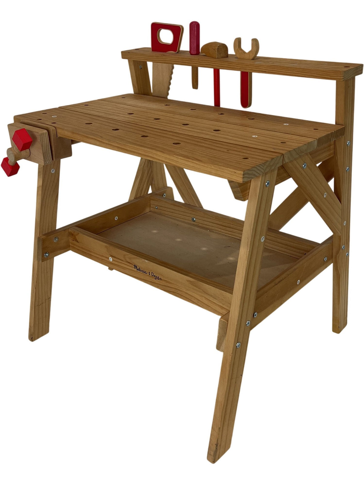 Melissa & Doug Children's Wooden Toy Workbench Pretend Play Set (Pre-Loved)