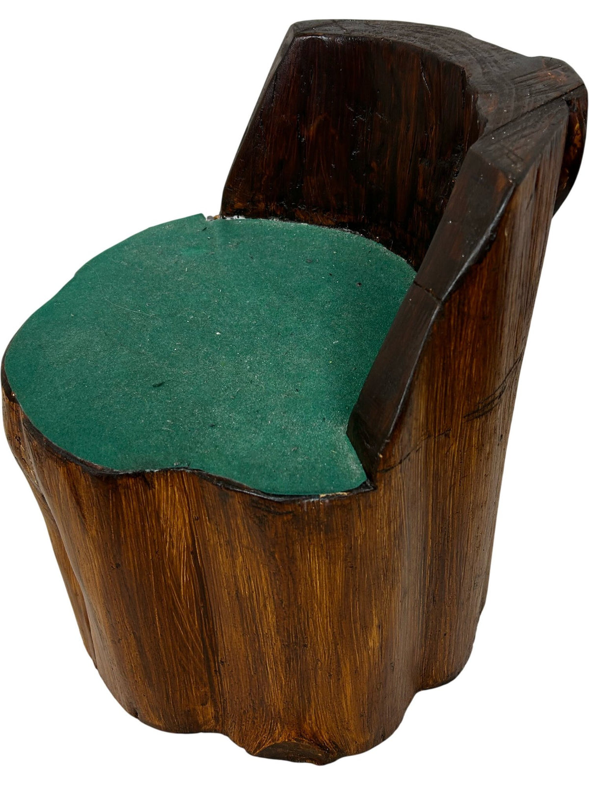 Handcrafted Wooden Chair Green Cushion (Pre-Loved)